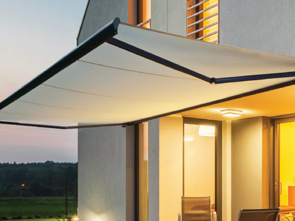 Luxury Retractable Awning on Double Story House